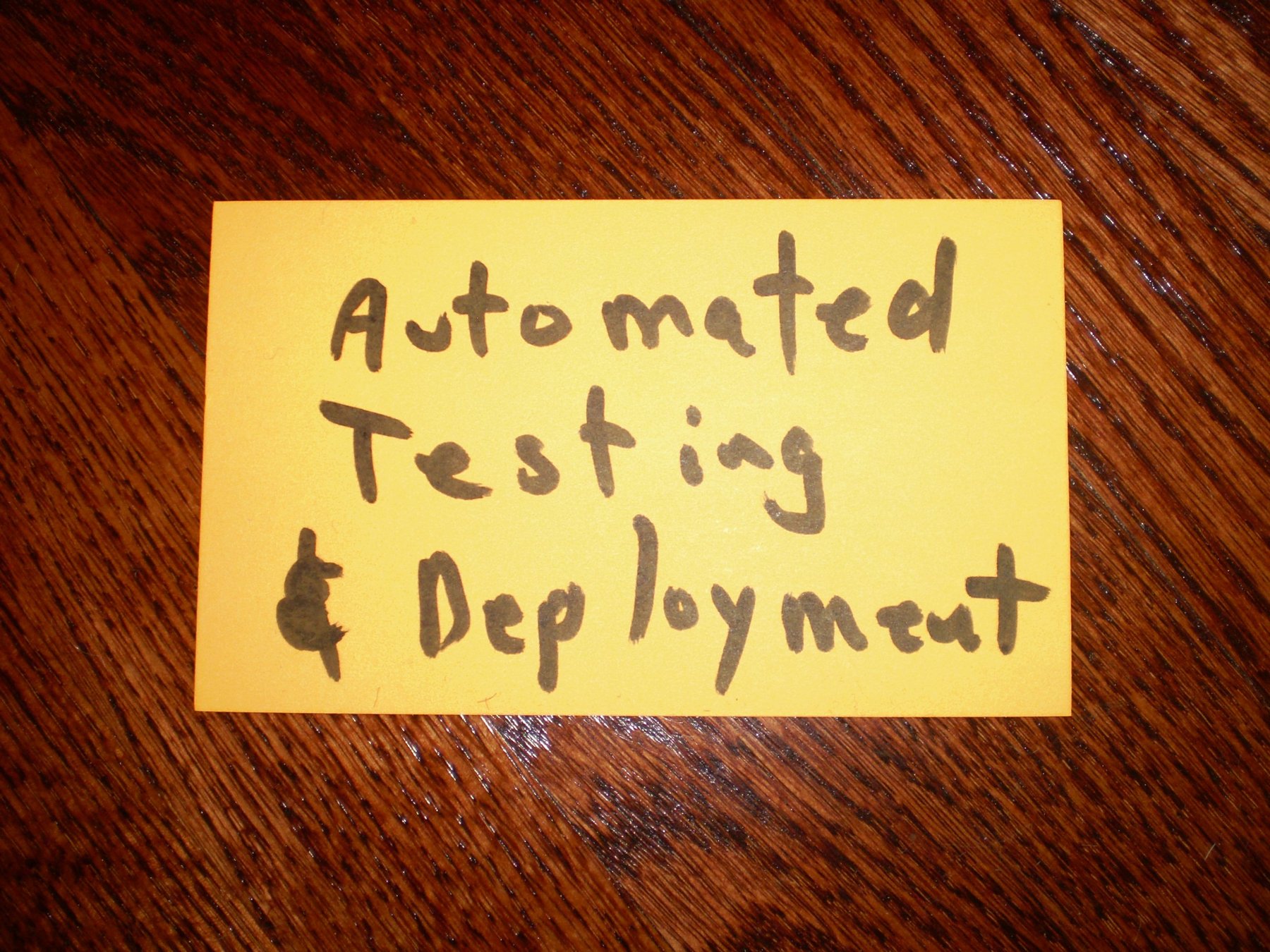 A sample orange card
