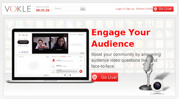 Vokle.com home page screenshot